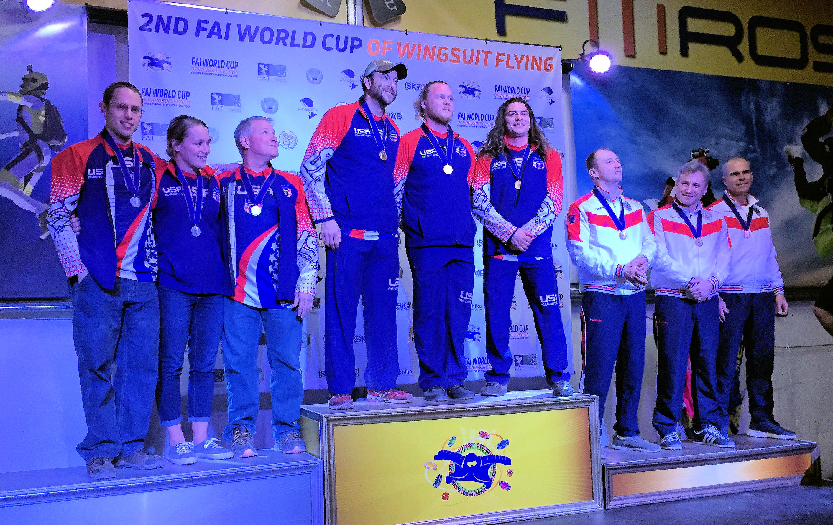 Acro Medalists WCWF 2017 Nevada Acrobatic Wingsuit Flying Medalists 2017