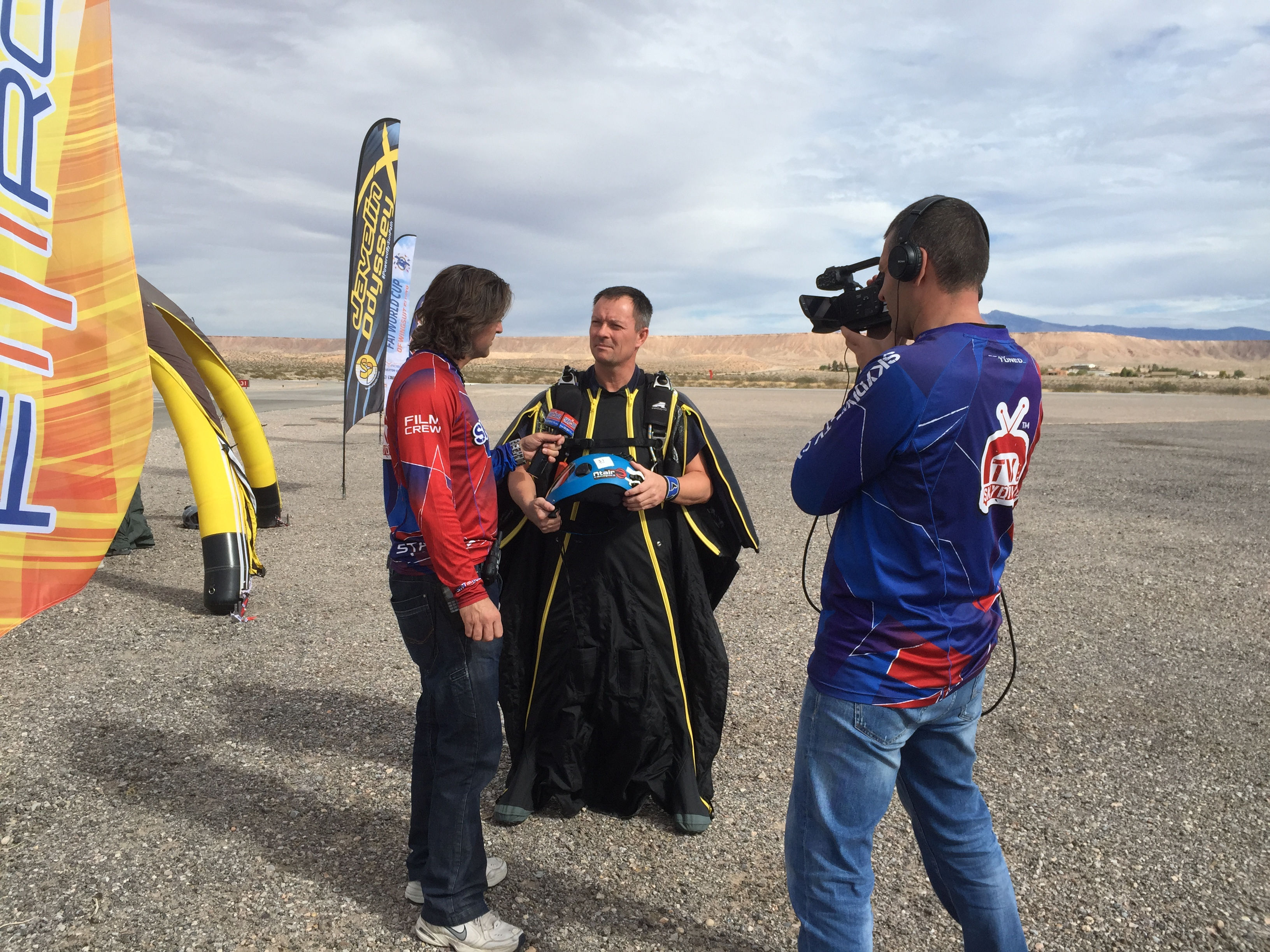 Sammy Vassily working with Skydive TV Skydive TV working
