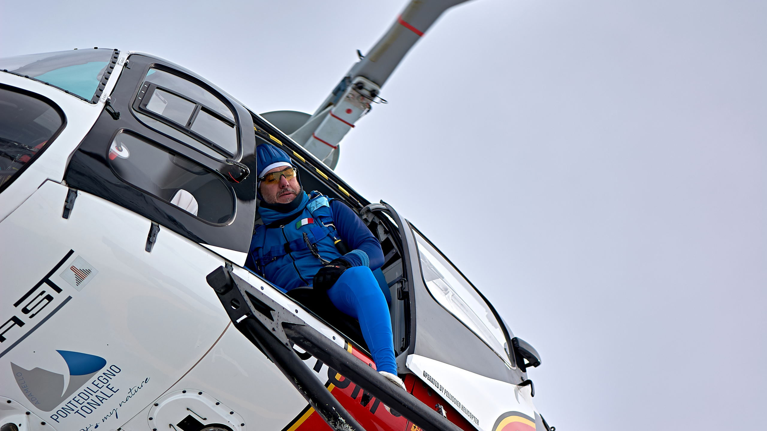 Helicopter over Tonale Italy Helicopter over Tonale